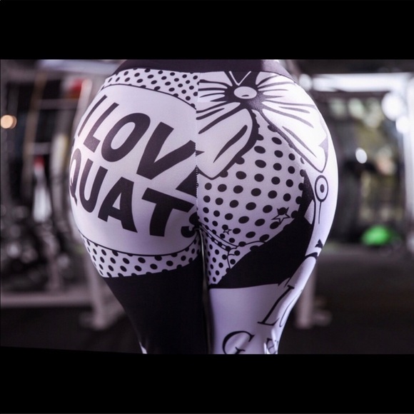 Brand New I LOVE SQUATS LEGGINGS SIZE SMALL - Picture 7 of 7